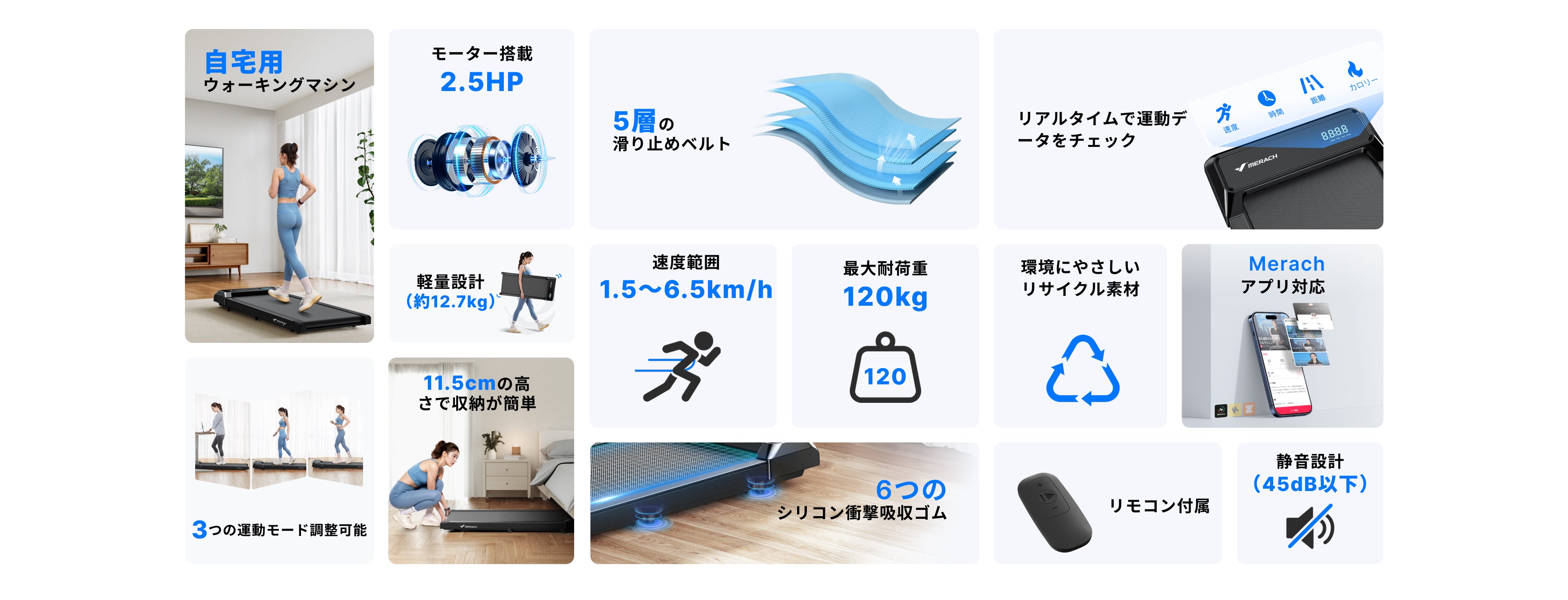 Merach T21B1 自宅用ウォーキングマシン - MERACH JP